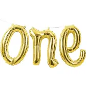 Delights Direct Folieballon ‘One’ Goud