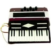 Aim Kerstversiering accordeon bordeauxrood