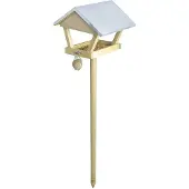 Esschert Design Voederhuisje Zinken dak - op paal - - FB72 - Vogelvoederhuisje voor Vogels