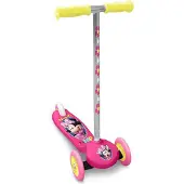 Stamp Minnie mouse 3-wiel kinderstep voetrem meisjes roze/zilver