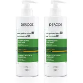 VICHY Dercos Anti-Roos Shampoo - voor droog haar - Voordeelbundel 2x 390ml