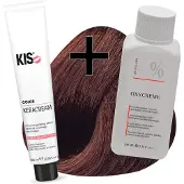 Kis haarverfset - 5KG Donker koper goudbruin - haarverf & waterstofperoxide