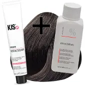 Kis haarverfset - 5A Licht asbruin - haarverf & waterstofperoxide