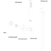 Regn Badset - Geborsteld Koper PVD - Messing - Kranen, Douchekranen, Handdouches - 8720254161150 - Kranen, Douchekranen, Handdouches