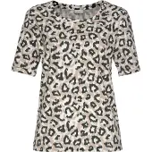 LASCANA Slaapshirt beige / zwart / wit