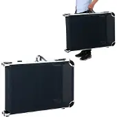 Casaria Ligbed Malta Antraciet 210x61x35cm Aluminium met Zonnescherm