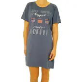 Gino santi Bigshirt, Slaap T-shirt print Coffee