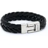 Josh Black Armband 24001-BRA-S/BLACK (LENGTE: 20.5-22.5 CM)