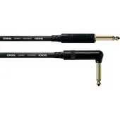 Cordial CCI 3 PR - Instrumentkabel - Jack Recht naar Jack Haaks - 3 Meter - Zwart - REAN Vergulde Contacten - Handgesoldeerd