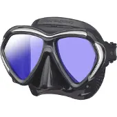 Tusa Paragon – Premium duikmasker met dubbele lens, hoge weerstand, CrystalView-lenzen met UV420 en antireflecterende behandeling, helder zicht en comfortabel draagcomfort – Zwart/Zwart – M2001SQB BKA