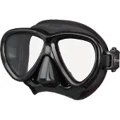 Tusa Intega - Premium snorkelmasker & duikbril van hypoallergeen siliconen met breed gezichtsveld en 3D SYNQ pasvorm - Zwart/Zwart - M2004QB BK