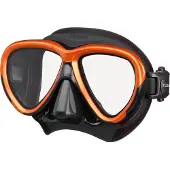 Tusa Intega - Premium snorkelmasker & duikbril van hypoallergeen siliconen met breed gezichtsveld en 3D SYNQ pasvorm - Zwart/Orange - M2004QB EO