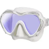 Tusa Paragon S – Premium duikmasker met single lens, hoge weerstand, CrystalView-lens met UV420 en antireflecterende behandeling, helder zicht en comfortabel draagcomfort – Wit/Wit – M1007SQW WWA