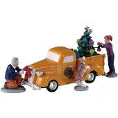 Lemax Trimming the truck set of 4 - LEMAX