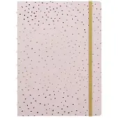 Adlibris Notitieboek Ruled Quartz A5 Gelinieerd Papier Roze/goud