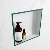 Mondiaz easy nis 29,5x29,5 cm in solid surface kleur smag | talc. 1 vak geschikt voor in- of opbouw