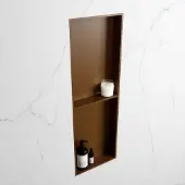 Mondiaz easy nis 149,5x29,5 cm in solid surface kleur rust | rust. 2 vakken geschikt voor in- of opbouw
