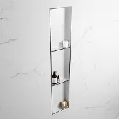 Mondiaz easy nis 149,5x29,5 cm in solid surface kleur urban | talc. 3 vakken geschikt voor in- of opbouw
