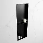 Mondiaz easy nis 149,5x29,5 cm in solid surface kleur urban | urban. 2 vakken geschikt voor in- of opbouw