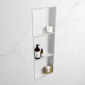 Mondiaz easy nis 89,5x29,5 cm in solid surface kleur greey | talc. 3 vakken geschikt voor in- of opbouw