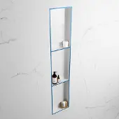 Mondiaz EASY Nis 149,5x29,5cm in solid surface kleur Jeans | Talc. 3 vakken geschikt voor in- of opbouw