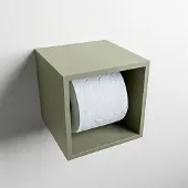 Mondiaz Easy Cube toilet rolhouder 16x16cm army