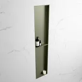 Mondiaz EASY Nis 89,5x29,5cm in solid surface kleur Army | Army. 2 vakken geschikt voor in- of opbouw