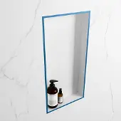 Mondiaz easy nis 59,5x29,5 cm in solid surface kleur jeans | talc. 1 vak geschikt voor in- of opbouw