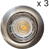 Sanimex Verlichtingsset Njoy 3 LED Spots 8x7 cm RVS Look