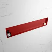 Mondiaz easy nis 149,5x29,5 cm in solid surface kleur fire | fire. 1 vak geschikt voor in- of opbouw