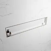 Mondiaz easy nis 149,5x29,5 cm in solid surface kleur smoke | talc. 1 vak geschikt voor in- of opbouw