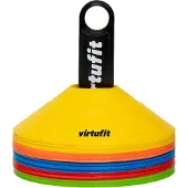 VirtuFit Trainingshoedjes met houder - Pionnen - 50 Stuks - Incl. draagnet