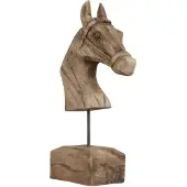 Light & Living Ornament op voet horse hout 25x14x48cm