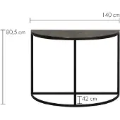 Light & Living Sidetable PETO table 100x42x76 cm - ruw antiek brons-zwart