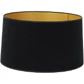 Light & Living Kap drum plat 45-42-25 cm VELOURS zwart-goud (Zwart)