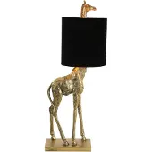 Light & Living Tafellamp 28x20x68 cm GIRAFFE antiek brons+velvet zwart