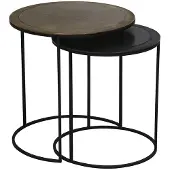 Light & Living bijzettafel talca Ø49x52cm - set van 2