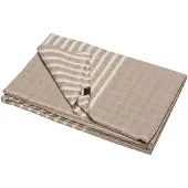 David Fussenegger plaid Mare solid with stripes 140x200 ecru
