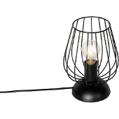 QAZQA Moderne tafellamp zwart draad - Palica
