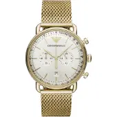 Giorgio Armani AR11315 Heren Chronograaf Horloge - Gouden RVS