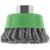 Bosch - Komstaalborstel voor haakse en rechte slijpmachines - gevlochten draad, roestvrij, 75 mm 75 mm, 0,5 mm, 12500 o.p.m.