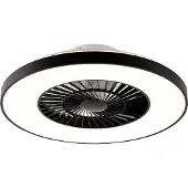 QAZQA Plafondventilator zwart met ster effect 60cm incl. LED dimbaar met afstandsbediening - Climo