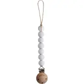 Mushie siliconen speenkoord | White | speenketting | pacifier clip |