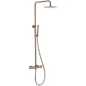 Guido Gusto Opbouw regendouche 25cm hoofddouche thermostatisch mat rosé goud