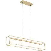 QAZQA Design hanglamp goud met wit 4-lichts - Aniek