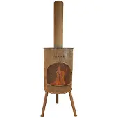 Bonfeu BonTon 60 Corten Tuinhaard - L 60 x B 60 x H 198 cm - Staal - (Roest)bruin