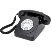 GPO 746 Retro klassieke vaste telefoon - met druktoetsen - zwart