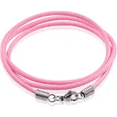 LGT JWLS LGT Jewels waxkoord ketting Roze - 2.5mm-65cm