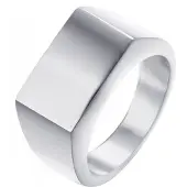 Mendes Edelstaal zegelring Zilverkleurig van Jewelry-21.5mm