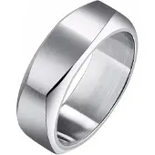 Mendes Zilverkleurige heren ring gepolijst Staal-21.5mm